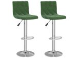 Syfax™ Sgabelli Da Bar 2 Pz Verde Scuro In Velluto