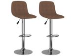 Syfax™ Sgabelli Da Bar 2 Pz Marroni In Tessuto