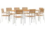 Syfax™ Set Da Pranzo Per Giardino 9 Pcs Legno Di Acacia Massello