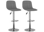 Syfax™ Sgabelli Da Bar 2 Pz Grigio Chiaro In Tessuto