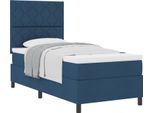 Syfax™ Letto A Molle Con Materasso Blu 100 X 200 Cm Tessuto