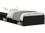 Syfax™ Giroletto Senza Materasso Rovere Nero 100X200 Cm In Truciolato