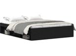 Syfax™ Giroletto Senza Materasso Rovere Nero 150X200 Cm Truciolato