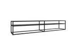 Syfax™ Mobile Porta Tv Nero 220X40X40,5 Cm In Vetro Temperato