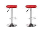Syfax™ Sgabelli Da Bar 2 Pz Rossi In Pelle Finta