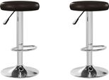 Syfax™ Sgabelli Da Bar 2 Pz Marroni In Pelle Finta