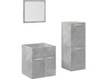Syfax™ Set Mobili Da Bagno 3 Pz Grigio Cemento In Legno Multistrato