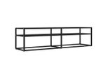 Syfax™ Mobile Porta Tv Marmo Nero 160X40X40,5 Cm In Vetro Temperato