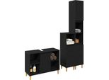 Syfax™ Set Di Mobili Per Il Bagno 3 Pcs Nero Legno Multistrato