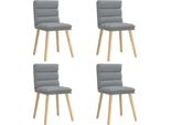 Syfax™ Sedie Da Pranzo 4 Pz Grigio Chiaro In Tessuto