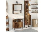 Syfax™ Set Di Mobili Per Il Bagno Con Lo Scaffale 3 Pcs Legno Vecchio