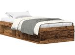 Syfax™ Giroletto Senza Materasso Legno Antico 100X200Cm In Truciolato