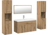 Syfax™ Set Mobili Da Bagno 5 Pz Rovere Artigianale Legno Multistrato