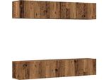Syfax™ Mobili Tv A Parete 4 Pz Legno Antico In Legno Multistrato