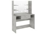 Syfax™ Toeletta Con Luci Led 100X40X135 Cm In Mdf Grigio Cemento