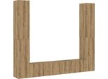 Syfax™ Mobili Tv A Parete 6 Pz Rovere Artigianale Legno Multistrato