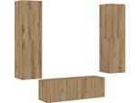 Syfax™ Mobili Tv A Parete 3 Pz Rovere Artigianale In Legno Multistrato