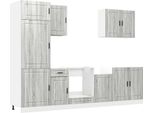 Syfax™ Set Mobili Da Cucina 7 Pz Porto Grigio Sonoma In Truciolato
