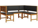 Syfax™ Set Panchina Da Giardino 3 Pcs Marrone Legno Di Acacia Massello