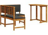 Syfax™ Set Panchina Da Giardino 2 Pcs Marrone Legno Di Acacia Massello
