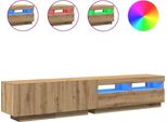 Syfax™ Mobile Porta Tv Con Led Artigianale 200X35X40 Cm Multistrato