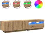 Syfax™ Mobile Porta Tv Con Led Artigianale 180X35X40 Cm Multistrato