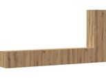 Syfax™ Set Mobile Tv 3 Pz Montato A Parete Rovere In Truciolato