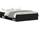 Syfax™ Giroletto Senza Materasso Rovere Nero 120X190 Cm Truciolato