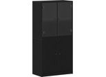 Syfax™ Credenza Rovere Nero 68 X 37 X 142 Cm