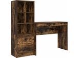 Syfax™ Scrivania Con Cassetto 2 Pcs Rovere Fumé