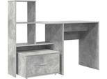 Syfax™ Scrivania Con Cassetto Grigio Cemento 131,5 X 50 X 106,5 Cm
