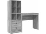 Syfax™ Scrivania Con Cassetto 2 Pcs Grigio Sonoma