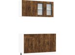 Syfax™ Set Mobili Da Cucina 4 Pz Kalmar Rovere Fumo Legno Multistrato