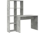 Syfax™ Scrivania Grigio Cemento 138,5 X 55 X 143 Cm Legno Multistrato