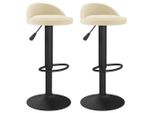 Syfax™ Sgabelli Da Bar 2 Pz In Velluto Crema