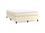 Syfax™ Struttura Letto A Rete A Molle Crema 140X190 Cm In Pelle Finta
