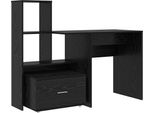 Syfax™ Scrivania Rovere Nero 131,5 X 50 X 106,5 Cm Legno Multistrato