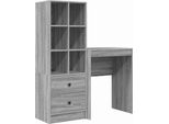 Syfax™ Scrivania Con Cassetto 2 Pcs Grigio Sonoma