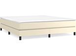 Syfax™ Struttura Letto A Rete A Molle Crema 180X200 Cm In Pelle Finta