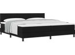 Syfax™ Letto A Molle Con Materasso Nero 200 X 200 Cm Tessuto
