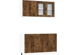 Syfax™ Set Mobili Da Cucina 4 Pz Porto Rovere Fumo Legno Multistrato