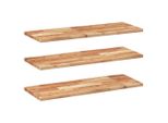 Syfax™ Mensole Da Parete 3 Pz 100X30X2 Cm Legno Acacia Rifinito A Olio