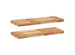 Syfax™ Mensole Da Parete 2 Pz 100X30X4 Cm Legno Acacia Rifinito A Olio