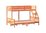 Syfax™ Letto A Castello 90X200/120X200 Cm Marrone Cera Massello Pino