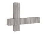 Syfax™ Mobili Tv A Muro 5Pz Grigio Sonoma In Legno Multistrato