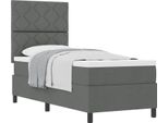 Syfax™ Letto A Molle Con Materasso Grigio Scuro 80 X 200 Cm Tessuto