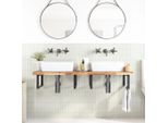 Syfax™ Piano Da Bagno Non Trattato 120X50X4Cm Legno Massello Di Acacia