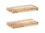 Syfax™ Mensole Da Parete 2 Pz 40X20X4 Cm Legno Acacia Non Trattato