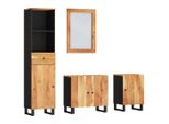 Syfax™ Set Mobili Da Bagno 4 Pz In Legno Massello Di Acacia