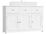 Lavabo Sotto La Cassettiera, Design Chic, Ampio Spazio Di Archiviazione, Bianco